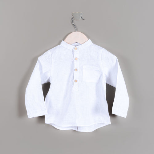 Camisa Lorenza Manga Larga Lino Blanco NAPI