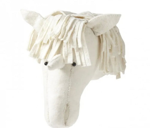 Head Unicornio Blanco con Pelo