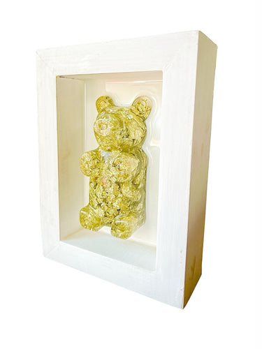 Cuadro Gumy Bear Dorado 18x18 cm