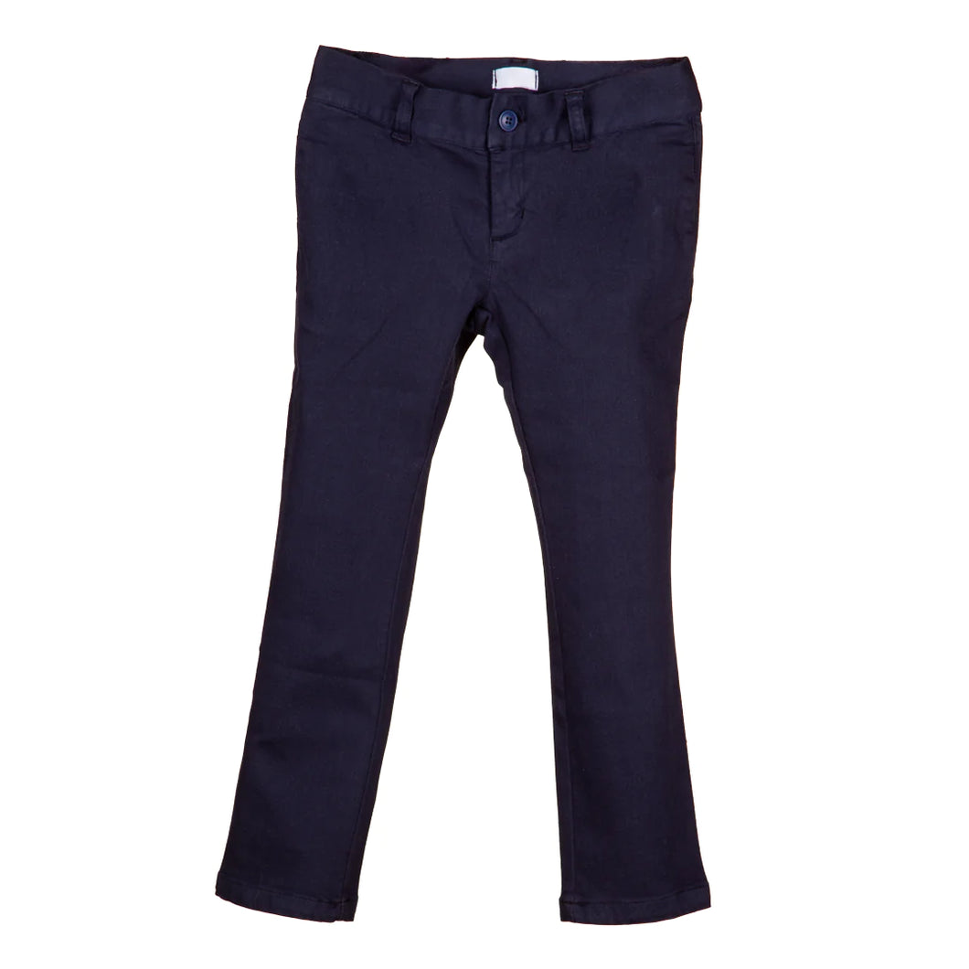 Pantalon Basico Niño Azul Marino Ajustable