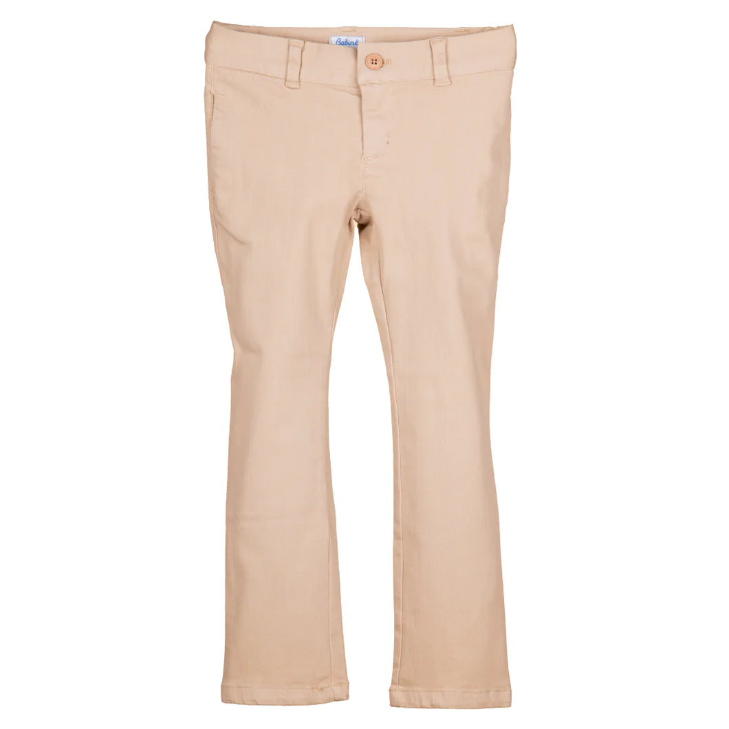 Pantalon Basico Niño Beige Ajustable