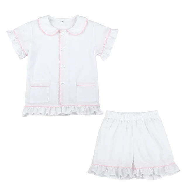 Pijama Sueños Niño Blanco Raya Rosa   CHIKY NYNO