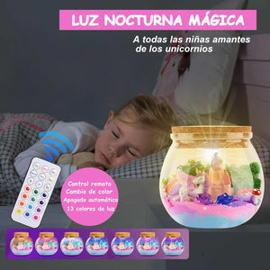 Kit de Terrario de Unicornio Iluminado PORFYDYA