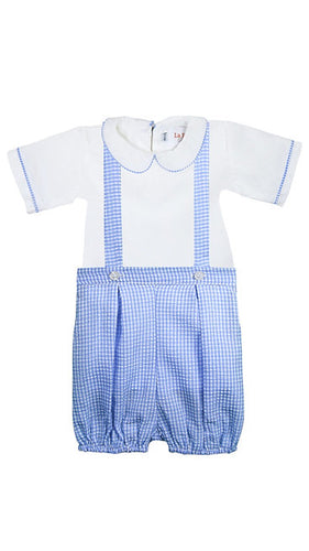 Conjunto mini vichy azul de bebé