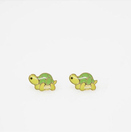 Aretes Tortuga Esmaltados 10 K