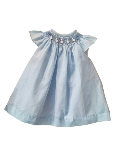 Vestido Azul Cielo Smock Patitos  PETIT NENE