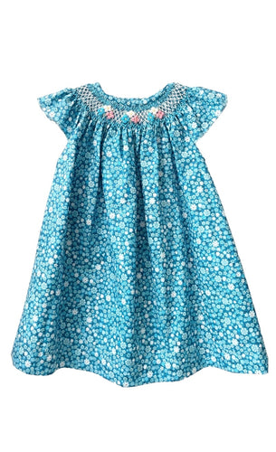 Pelele Smock Flores Azules PETIT NENE