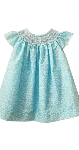 Vestido Smock Turquesa Fuerte PETIT NENE