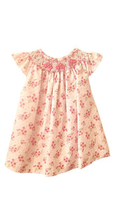 Vestido Smock Flores Rosas PETIT NENE