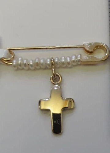 Segurito Perlas con Cruz 14K