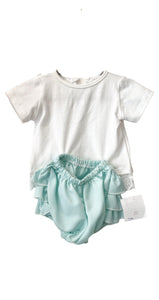 Conjunto Niña Rayas Menta PETIT NENE