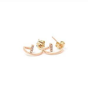 Broquel Gota con CZ Oro Rosa Oro 14K