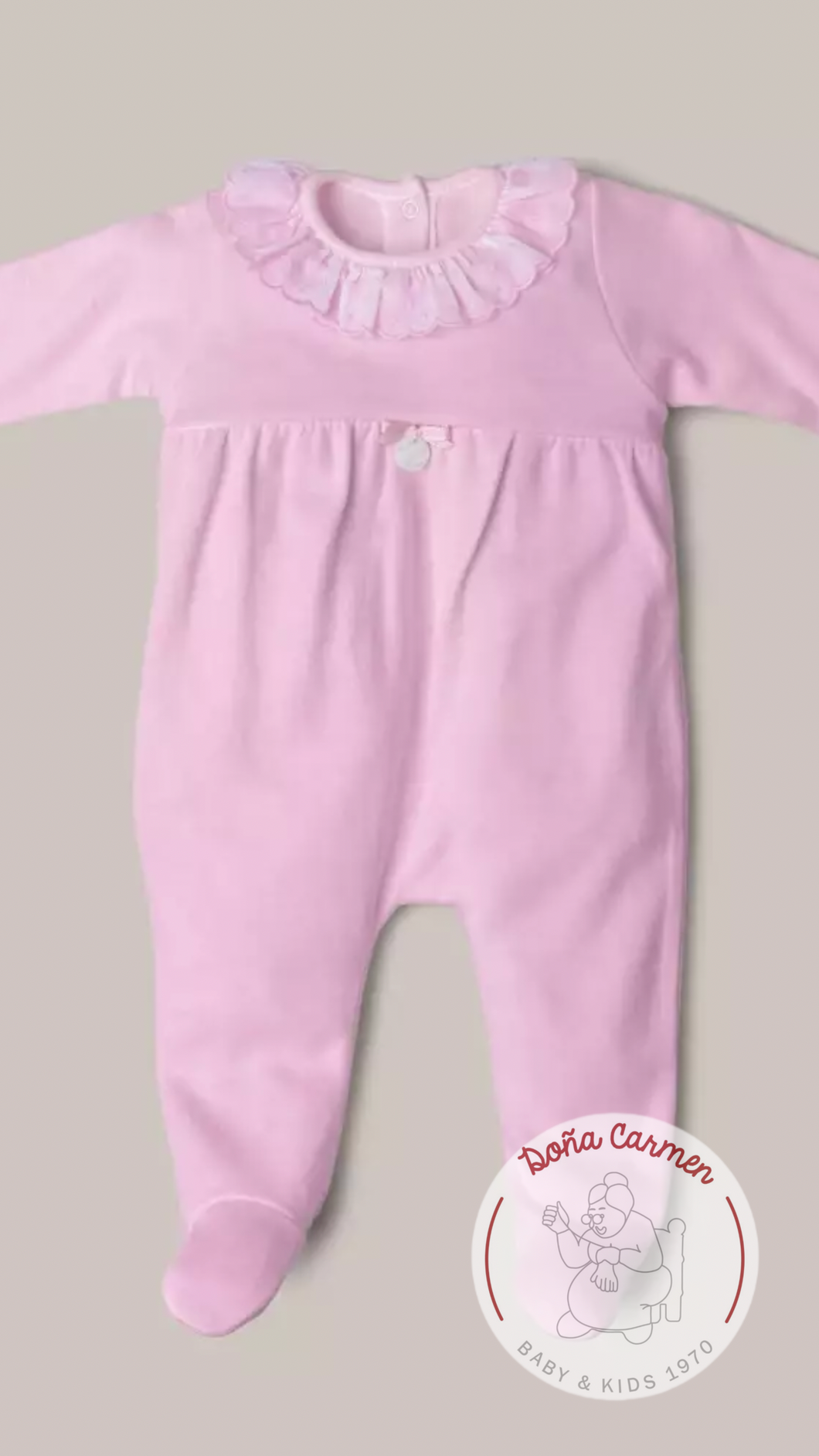 Pijama Algodon Medalla Rosa Español