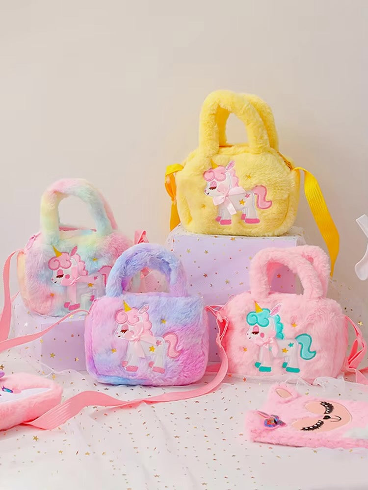 Bolso Peluche Unicornio Chica  PORFYDYA