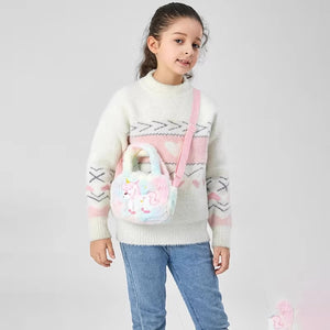 Bolso Peluche Unicornio Chica  PORFYDYA