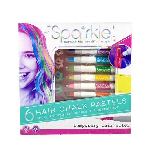 Set de Gises Pastel y Pasadores de Cabello - 6 Pzas