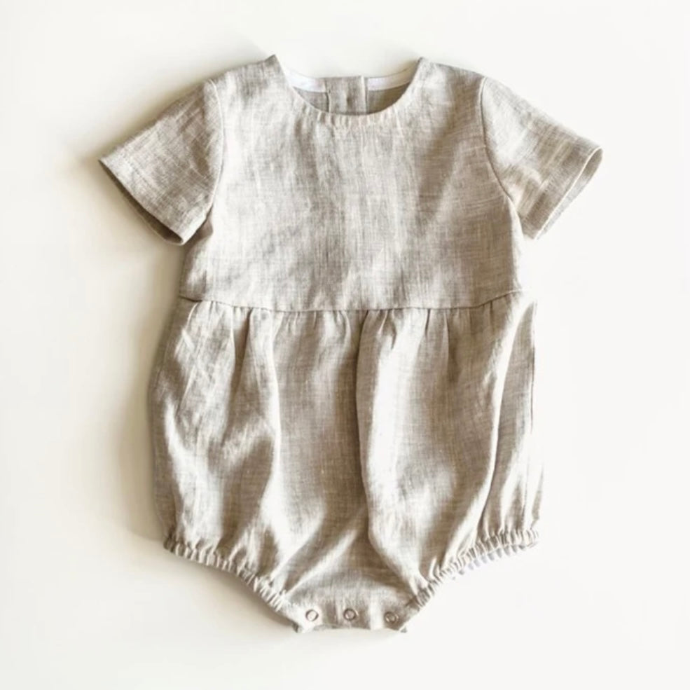 Shortall de Lino Beige