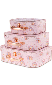 Rainbow Suitcases Pinks