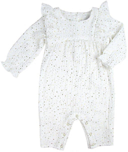 Gold Star Muslin Romper