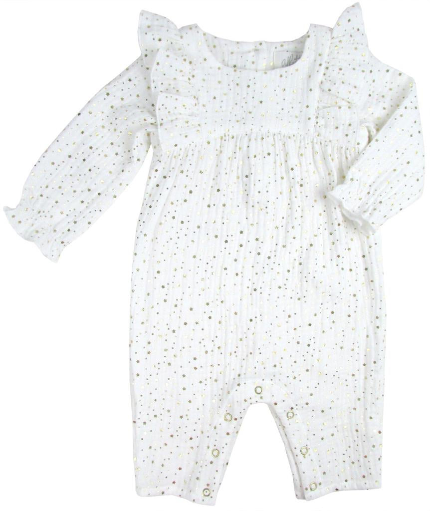 Gold Star Muslin Romper