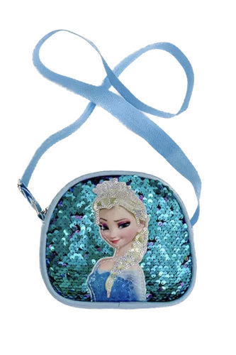 Bolso Frozen  Con Lentejuelas Azul